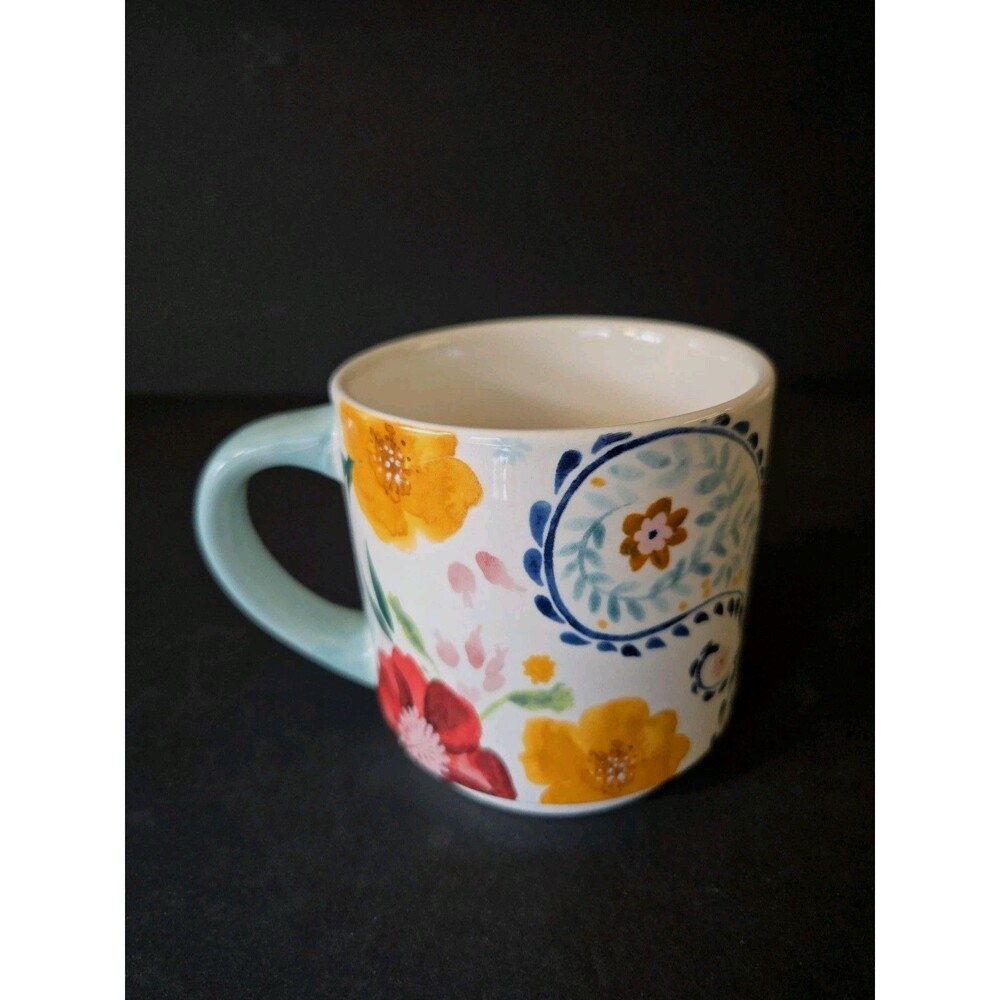 Dolly Parton Stoneware Floral Coffee Mug Blue 4" Microwave Dishwasher Safe - Picture 3 of 8